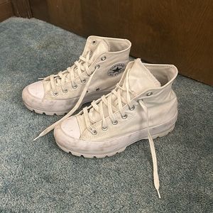 White Platform Converse